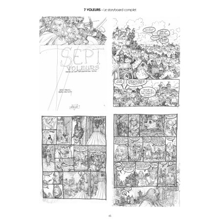 Septs voleurs, N&B et Storyboards